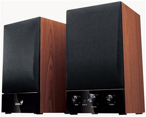 Genius Sp Hf1250b 2 Way 40w Hi Fi Wood Speakers Pair