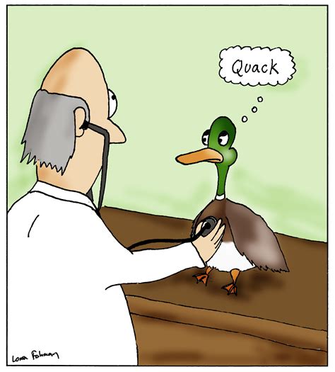 Cartoon Duck Getting Checked By A Doctor Quack Humoresque Cartoons
