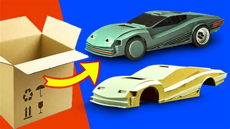 Diy Toy Car Using A Cardboard Box Youtube