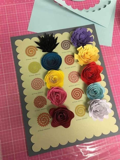 Rolled Paper Flower Size Chart