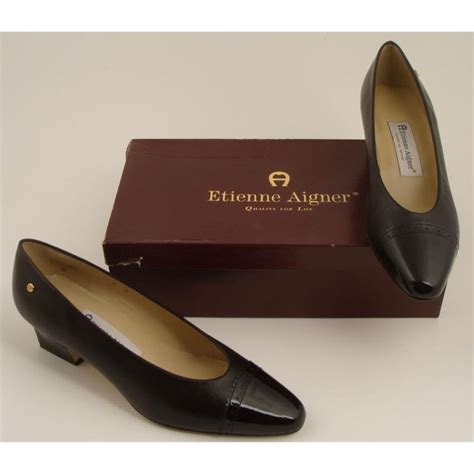 Etienne Aigner Black Leather Pump Ladies Shoes Spain 8m