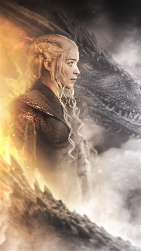 Daenerys Targaryen Dragon In Game Of Thrones 4k Wallpapers B0f