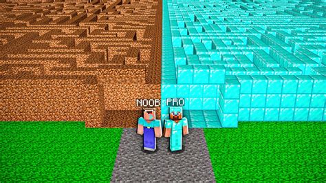 Minecraft Noob Vs Pro Secret Maze Challenge Dirt Vs Diamond 100