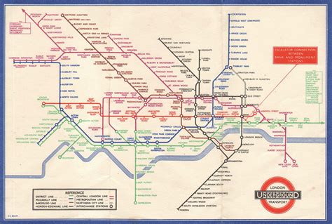 London Underground Tube Plan Map Diagram Middle Circle Harry Beck 1 1935