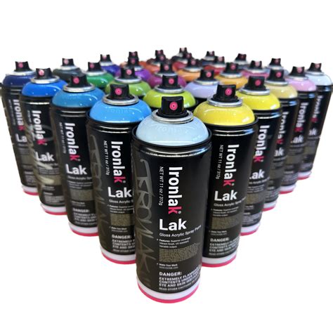 30 Colour Ironlak Acrylic Spray Paint Sampler Ironlak Spray Paint