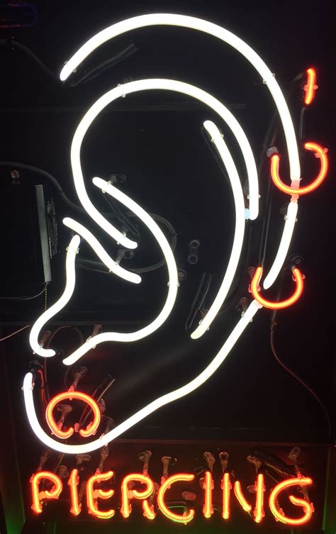 Custom Ear Neon Neon Signs Piercing Piercing Shop