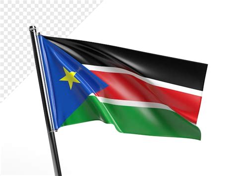 bandera de sudán del sur archivo psd premium