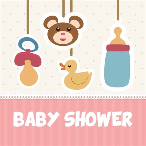 Premium Vector Baby Shower Invitation Card Design