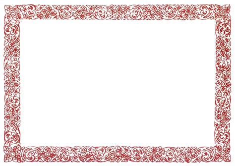 Red Border Certificate Templates Site Title