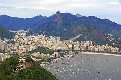 Photo Rio De Janeiro Brazil Mountain Coast From Above Cities