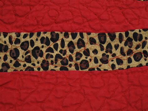 Leopard Print Red Lap Quilt 36 X 36 Vintage Wall Hanging Etsy España