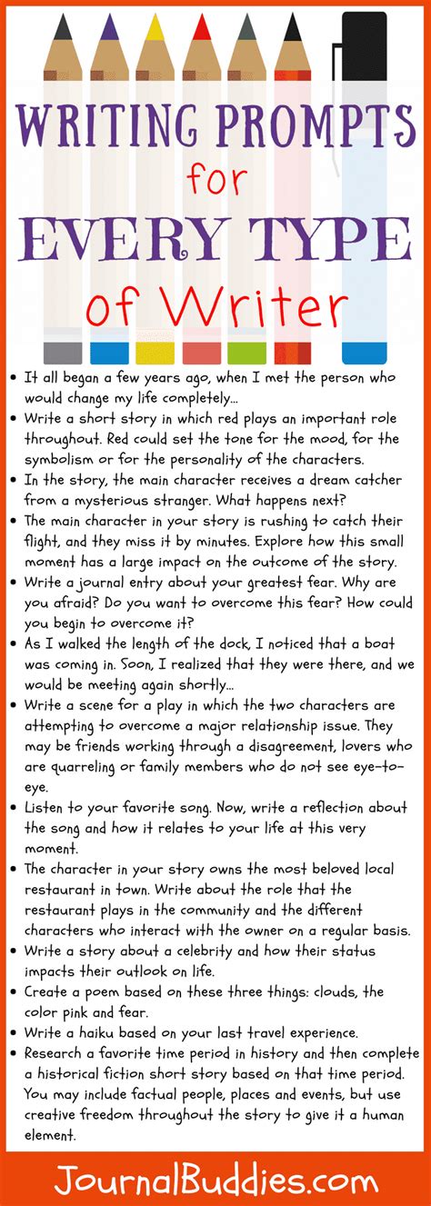 30 Writing Prompts For Every Type Of Writer •