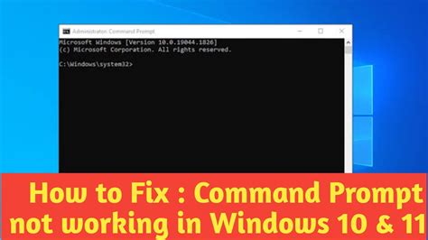 Command Prompt Not Working In Windows 10 Command Prompt Not Opening