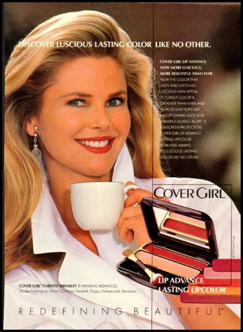 1992 Vintage Ad For Cover Girl Christie Brinkley Vintage Makeup Ads
