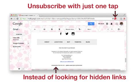 Unsubscribe Button Chrome Web Store