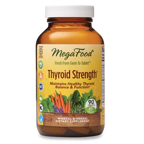 Megafood Thyroid Strength Mineral Supplement For Thyroid Support With Zinc Selenium Copper