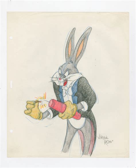 1990s Bugs Bunny Drawing By Virgil Ross Id Novvirgilross18293 Van