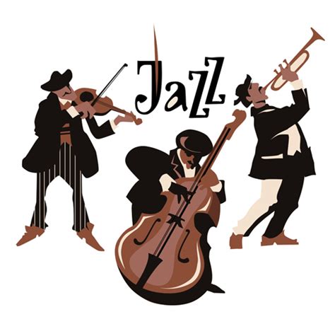 Musicians With Jazz Music Vector Material 04 Free Download