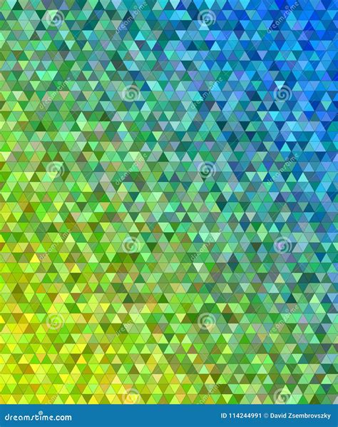 Abstract Regular Triangle Mosaic Background Design Stock Vector