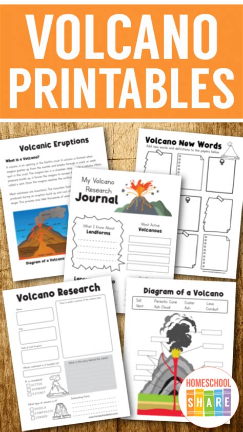 Free Printable Volcano Worksheets Homeschool Share