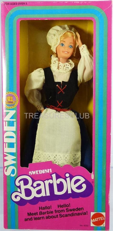 swedish barbie doll dolls of the world collection 4032 new nrfb 1982 mattel 3 mattel