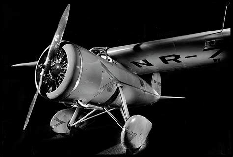 Amelia Earharts Lockheed Vega 5b In Black And White Photograph By Bill