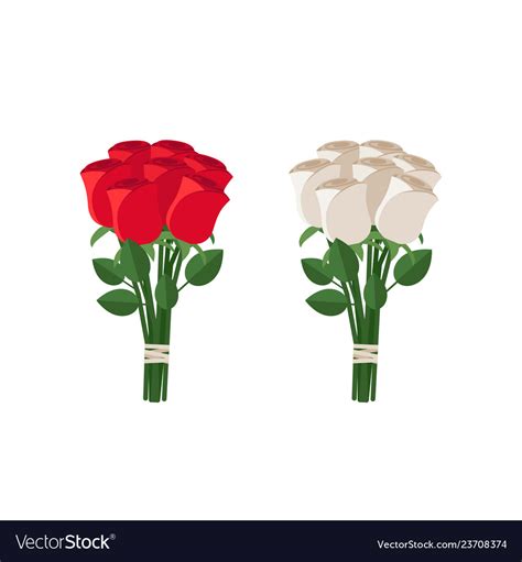 Bouquets Roses Royalty Free Vector Image Vectorstock