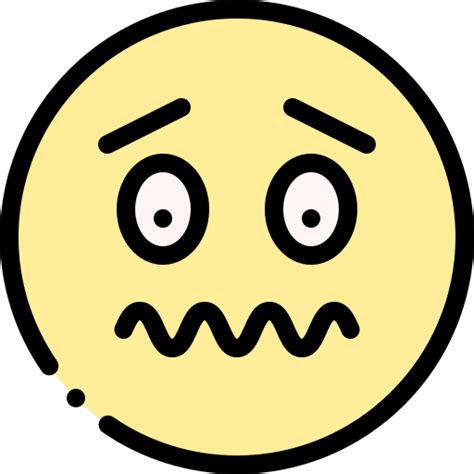 Comics Face Afraid Icon Png Transparent Background Fr