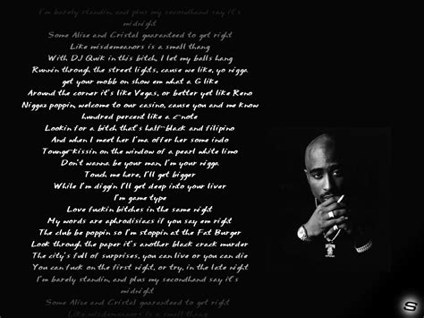 Tupac Song Lyric Quotes Quotesgram
