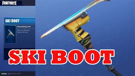 Fortnite Ski Boot Pickaxe Skin New Harvesting Tool Youtube