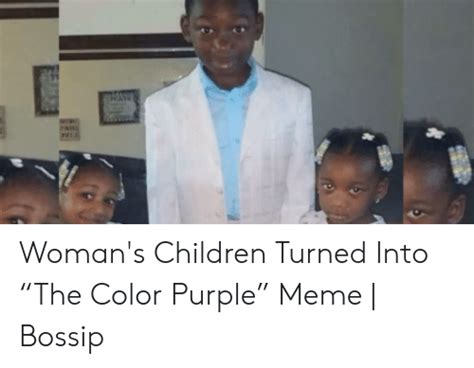 Womans Children Turned Into The Color Purple Meme Bossip