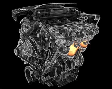3d Model Sectioned Animated V6 Engine 3d Horse