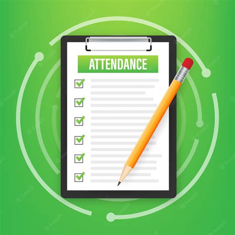 Premium Vector Attendance Clipboard With Checklist Businessman