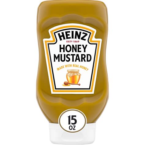 Heinz 100 Natural Honey Mustard With Real Honey 15 Oz Bottle