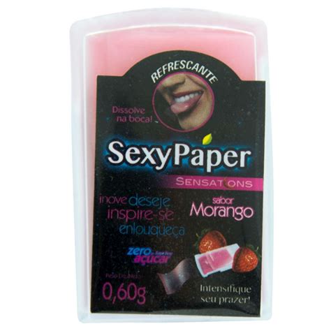 Sexy Paper Lâminas Refrescantes Morango 20 Un Sex Shop Castelo Dos Prazeres