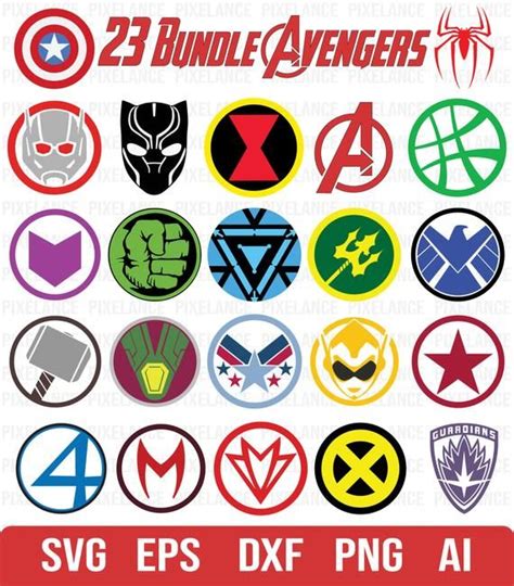 Marvel Superhero Logos Avengers Symbols Etsy S H I E L D Logo Vector