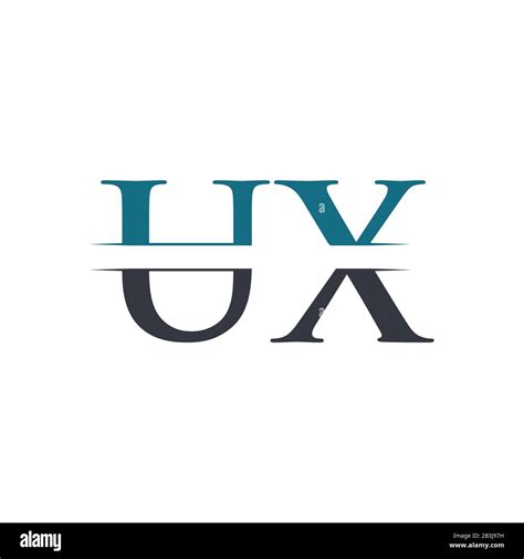 initial letter ux logo design vector template ux letter logo design stock vector image and art