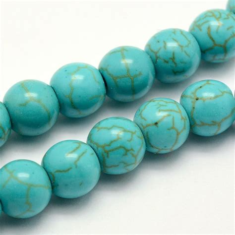 Dyed Howlite Beads In Turquoise 10mm