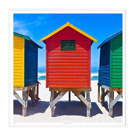 Buy Trowbridge Gallery Beach Hut Framed Print Multi X Cm AMARA Beach Hut Beach
