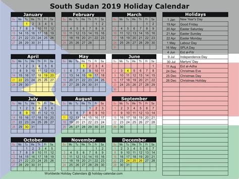 Public Holidays South Africa Calendar Template Printable