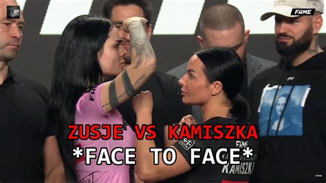 Face To Face Fame Mma - ZUSJE VS KAMILA WYBRAŃCZYK OFICJALNE WAŻENIE I FACE TO FACE ! | FAME