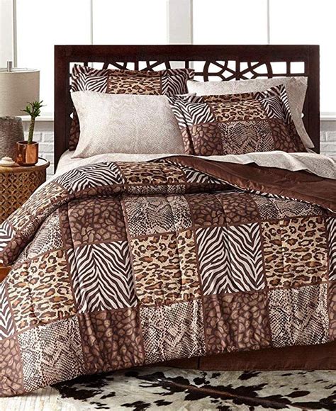 Leopard Zebra Safari Wild Cats Animal Print Queen Comforter Set 8
