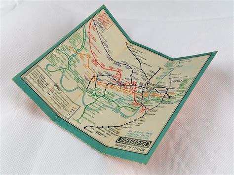 1932 London Underground Pocket Map Fh Stingemore Iconic Antiques