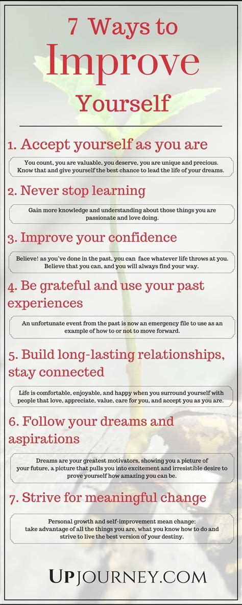 How To Improve Yourself Everyday 7 Ways Infographic