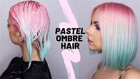 I heard reds would neutralise greens, and i was expecting my hair to fade to greeney blue. DIY PINK BLUE OMBRE HAIR DYE - YouTube