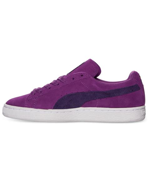 Puma Women S Suede Classic Casual Sneakers From Finish Line In Purple Lyst