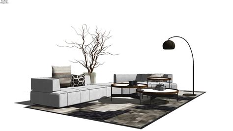 Luxury Nordic Sofa Living Room 5skp 3d Warehouse