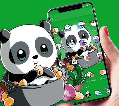 Cute Anime Green Panda Theme For Android Apk Download