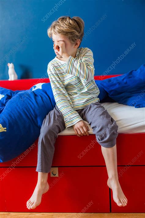 Tired Boy Stock Image C0349439 Science Photo Library