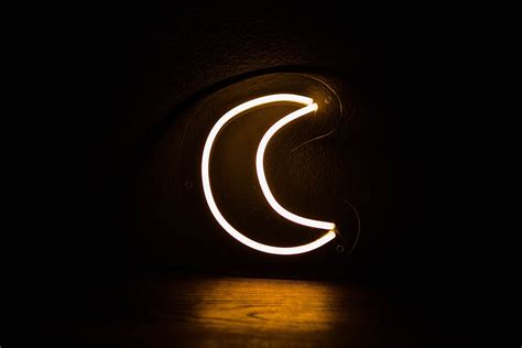Crescent Moon Neon Led Sign For Office Business Home Etsy